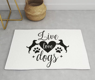 Live Love Dogs Floor Rug