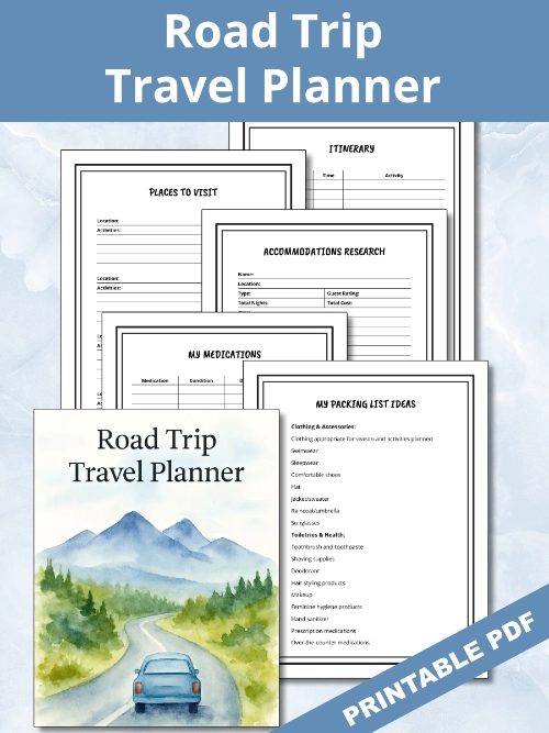 Printable Road Trip Planner