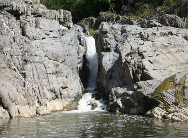 small waterfall in Grand Falls Gorge on the Saint John River