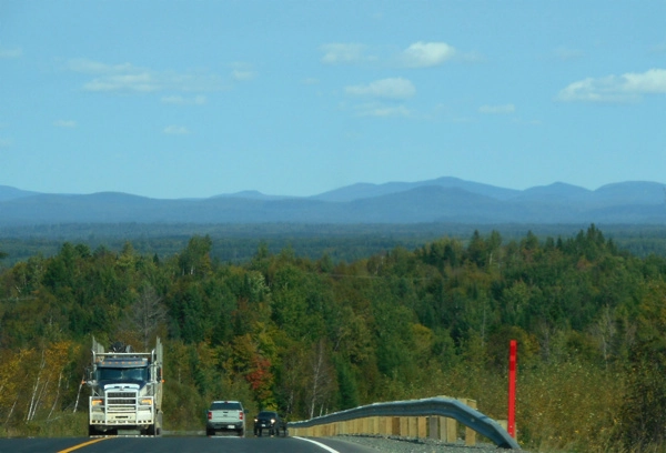Appalachian mountain view on scenic Route 108 drive