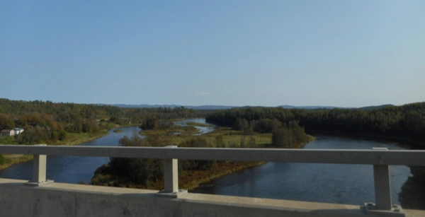 view of Tobique River from scenic Route 105